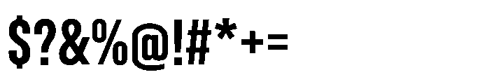 Gothig Condensed Heavy Font OTHER CHARS
