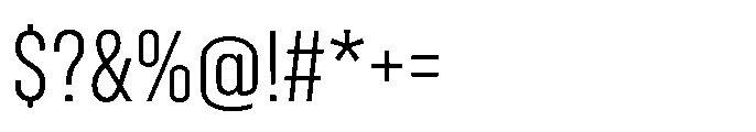 Gothig Condensed Light Font OTHER CHARS