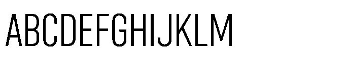 Gothig Condensed Light Font UPPERCASE