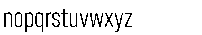 Gothig Condensed Light Font LOWERCASE