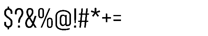 Gothig Condensed Regular Font OTHER CHARS