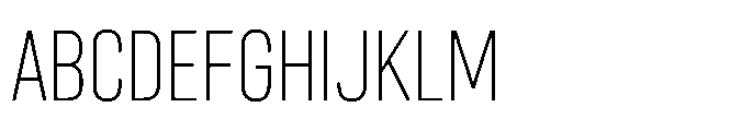 Gothig Condensed Thin Font UPPERCASE