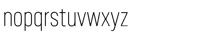 Gothig Condensed Thin Font LOWERCASE