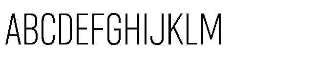 Gothig Condensed Ultra Light Font UPPERCASE