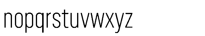 Gothig Condensed Ultra Light Font LOWERCASE