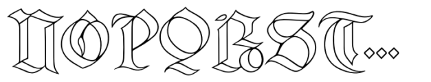 Gotika Outline Font UPPERCASE