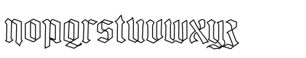Gotika Outline Font LOWERCASE