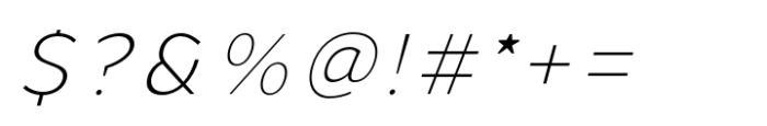 Gouble Extra Light Italic Font OTHER CHARS