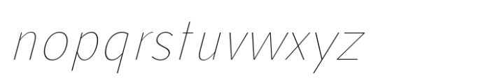 Gouble Thin Italic Font LOWERCASE