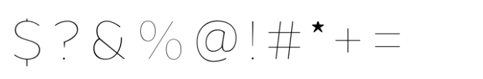 Gouble Thin Font OTHER CHARS