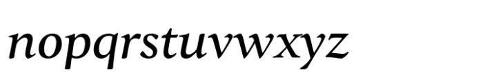Goudy Type Italic Font LOWERCASE