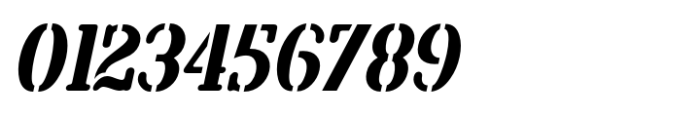 Government Stencil JNL Oblique Font OTHER CHARS