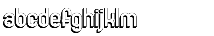 Goxac Shadow Font LOWERCASE