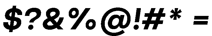 GoodSans BoldItalic Font OTHER CHARS
