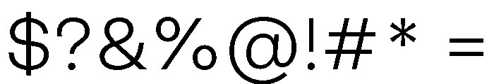 GoodSans ExtraLight Font OTHER CHARS