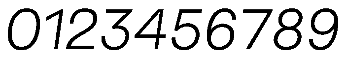 GoodSans ExtraLightItalic Font OTHER CHARS