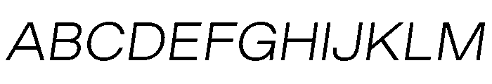 GoodSans ExtraLightItalic Font UPPERCASE