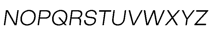 GoodSans ExtraLightItalic Font UPPERCASE