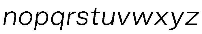 GoodSans ExtraLightItalic Font LOWERCASE