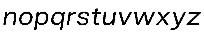GoodSans LightItalic Font LOWERCASE