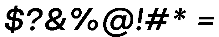 GoodSans MediumItalic Font OTHER CHARS