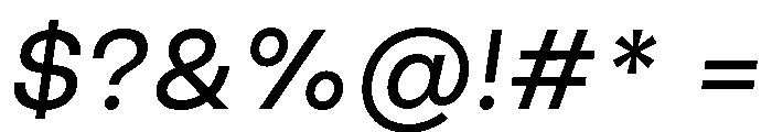 GoodSans RegularItalic Font OTHER CHARS