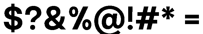 GoodSansText Bold Font OTHER CHARS