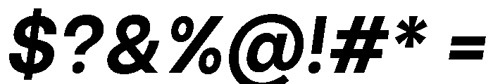 GoodSansText BoldItalic Font OTHER CHARS
