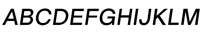 GoodSansText MediumItalic Font UPPERCASE