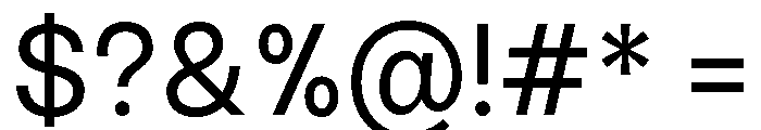 GoodSansText Regular Font OTHER CHARS