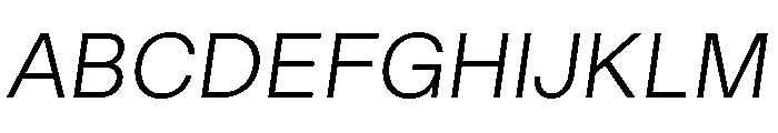 GoodSansText ThinItalic Font UPPERCASE