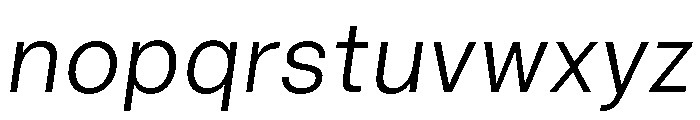 GoodSansText ThinItalic Font LOWERCASE