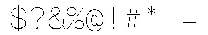 GopherMono Hairline Font OTHER CHARS