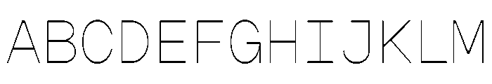 GopherMono Hairline Font UPPERCASE