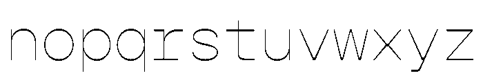GopherMono Hairline Font LOWERCASE