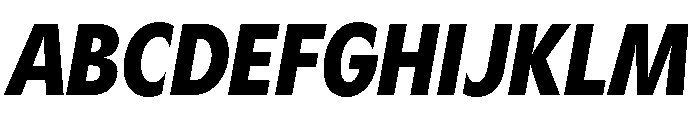 Gosh BlackCondensedItalic Font UPPERCASE