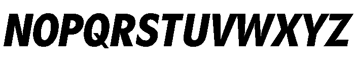 Gosh BlackCondensedItalic Font UPPERCASE