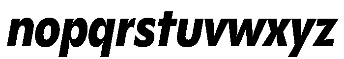 Gosh BlackCondensedItalic Font LOWERCASE