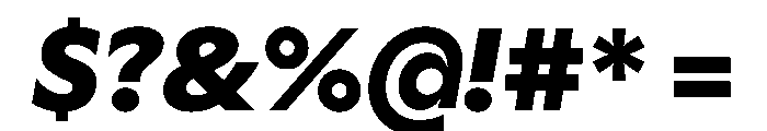 Gosh BlackItalic Instance Font OTHER CHARS