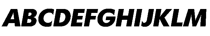 Gosh BlackItalic Instance Font UPPERCASE