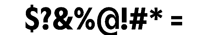 Gosh BoldCondensed Instance Font OTHER CHARS