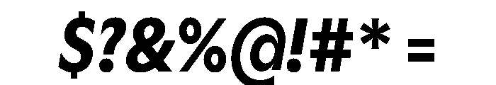 Gosh BoldCondensedItalic Instance Font OTHER CHARS