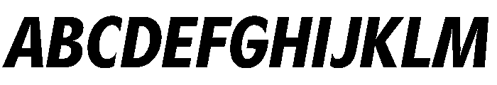 Gosh BoldCondensedItalic Instance Font UPPERCASE