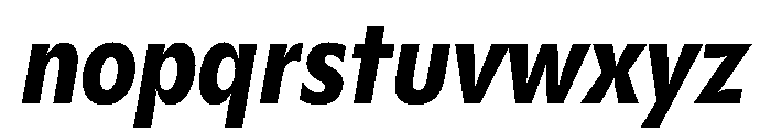 Gosh BoldCondensedItalic Instance Font LOWERCASE