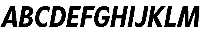 Gosh BoldCondensedItalic Font UPPERCASE