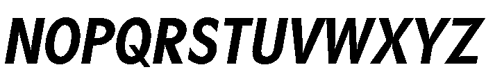 Gosh BoldCondensedItalic Font UPPERCASE