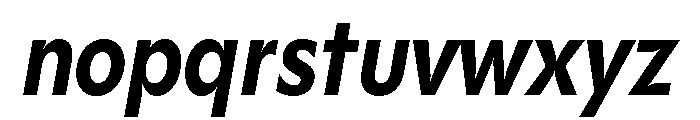 Gosh BoldCondensedItalic Font LOWERCASE
