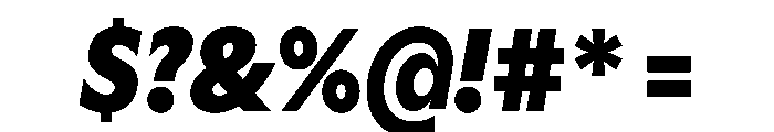 Gosh HeavyCondensedItalic Instance Font OTHER CHARS