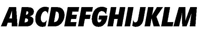 Gosh HeavyCondensedItalic Instance Font UPPERCASE