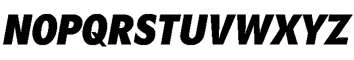 Gosh HeavyCondensedItalic Instance Font UPPERCASE